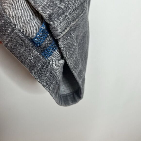 Acne Mic D Jeans Gray Mens 31x27 Hemmed Rigid Distressed Straight Leg - Picture 6 of 10